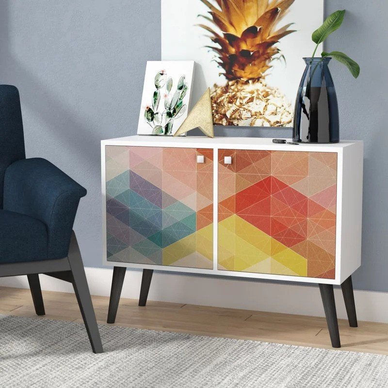 Multi-Coloured Console Cabinet