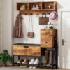 Coat Rack Shoe Bench Set