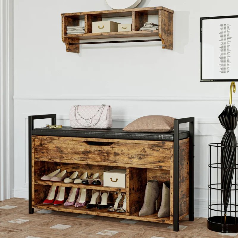 Entryway Bench with Lift Top Storage Box