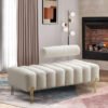 Boucle Accent Tufted Bench