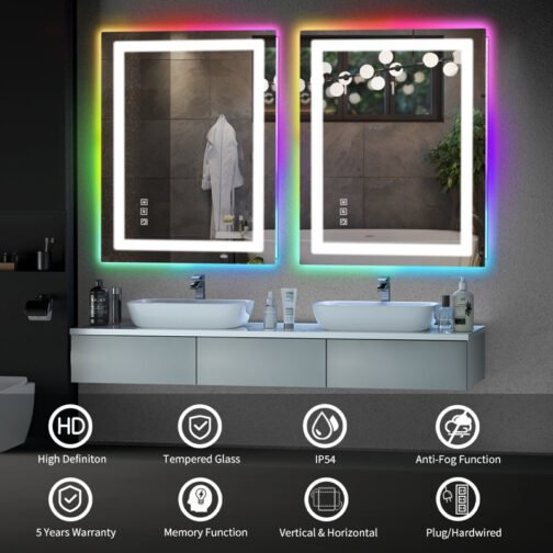 Anti-Fog RGB Bathroom Mirror