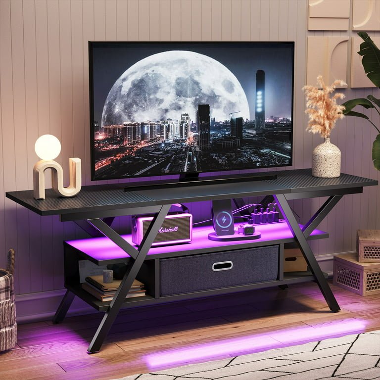 LED Gaming TV Stand and Entertainment Center