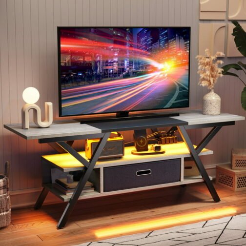 LED Gaming TV Stand and Entertainment Center