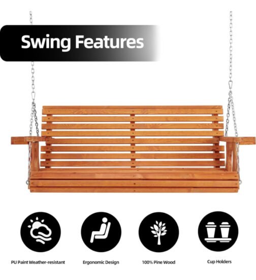 Solid Wood Porch Swing