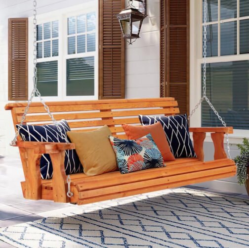 Solid Wood Porch Swing