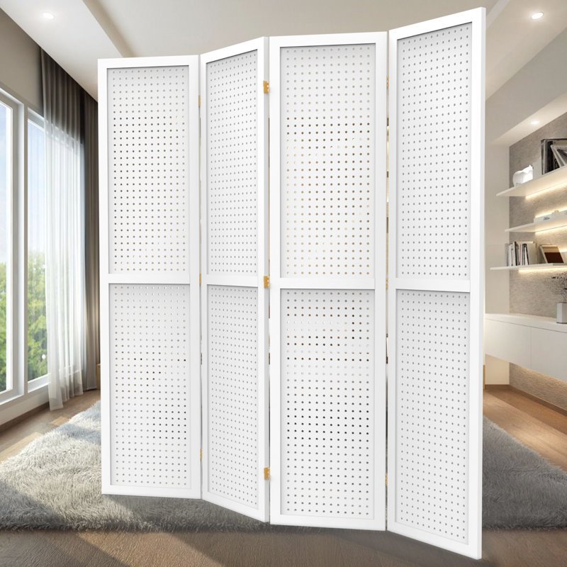 Panel Pegboard Folding Room Divider