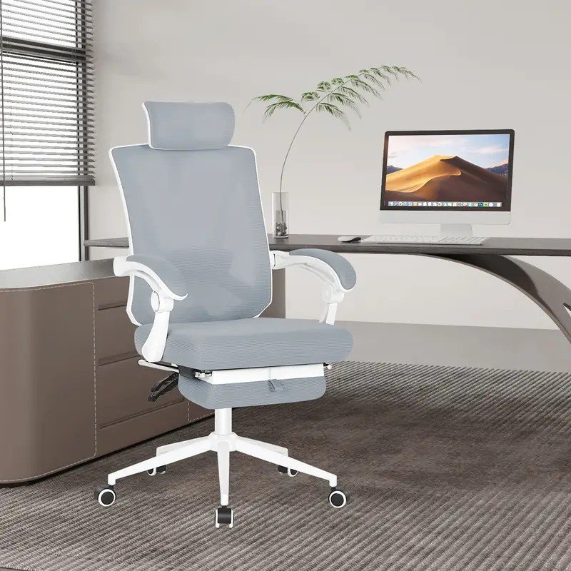 Reclining Office Chair with Footrest