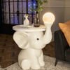 Elephant Statue Bedside Table