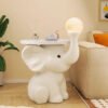 Elephant Statue Bedside Table