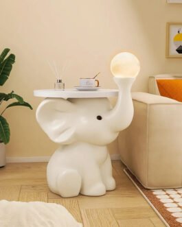 Elephant Statue Bedside Table