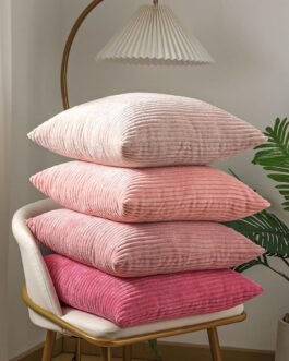 Striped Corduroy Pillow with Insert
