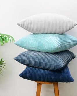 Striped Corduroy Pillow with Insert
