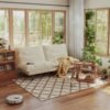 Corduroy Convertible Futon Sofa