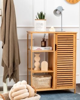 Bamboo Bathroom Floor Cabinet