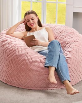 Hobestluk Bean Bag Chair Giant Beanbag Washable LivingRoom 3FT Pink Adult