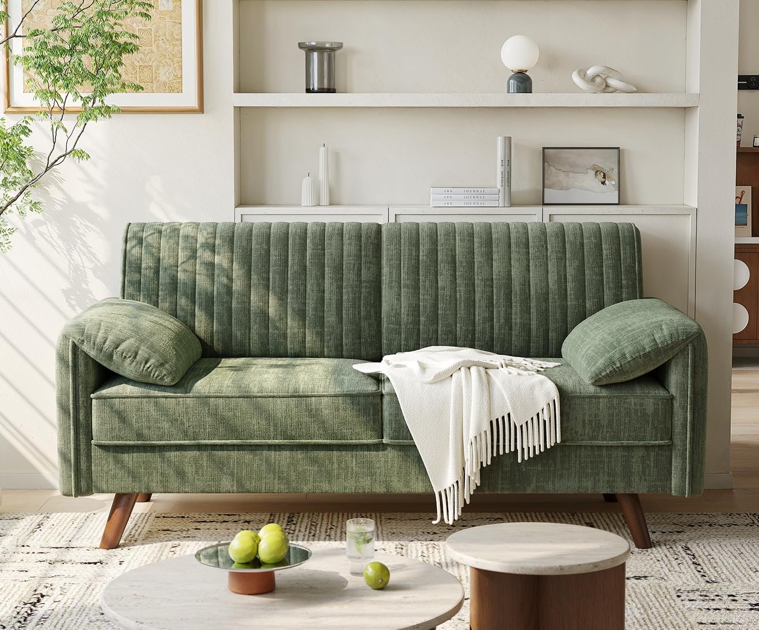 64.5″ Loveseat Sofa, Chenille Loveseat Couch
