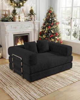 Convertible Sofa Bed, 4-in-1 Futon Sofa Pull Out Sleeper Couch