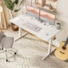 white desk