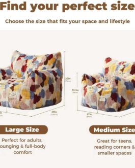 Achicsofar Faux Fur Bean Bag Chair