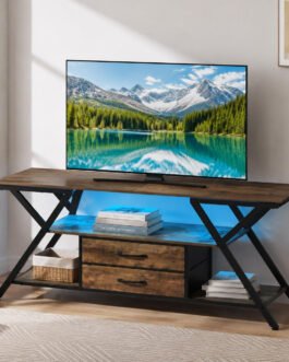 Entertainment Center with Power Outlet