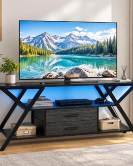 Entertainment Center with Power Outlet