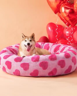 Jacquard Donut Dog Bed